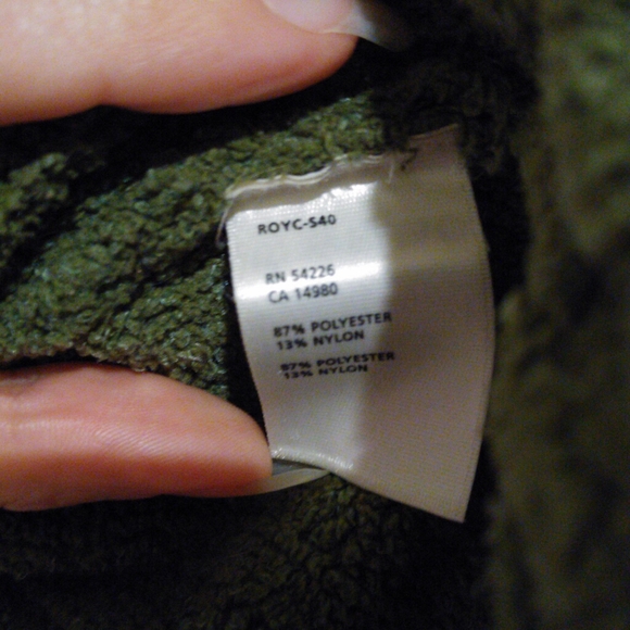 Royal Robbins moss green chenille turtleneck sweater top size small - Picture 4 of 5